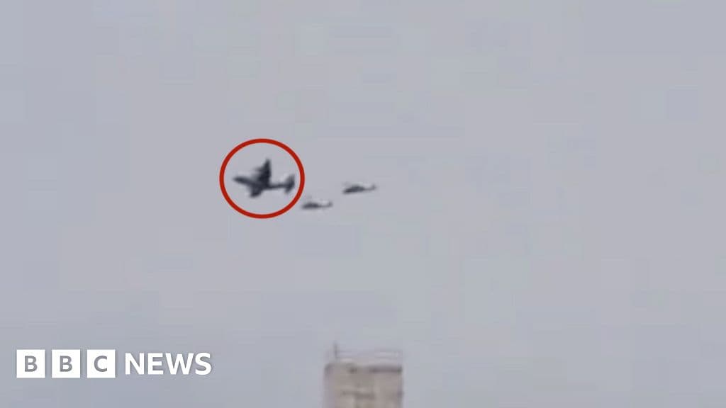 Video appears to show US plane and helicopters over southern Iran