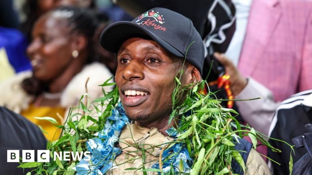 'I did not expect it': Sawe's jubilant Kenya homecoming after marathon feat