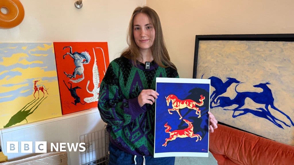 'I was in a slump - now my art is in Billie Eilish's house'