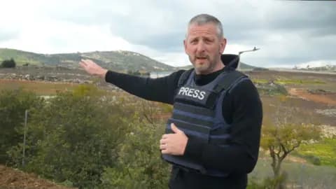 John Donnison in Metula, Israel.