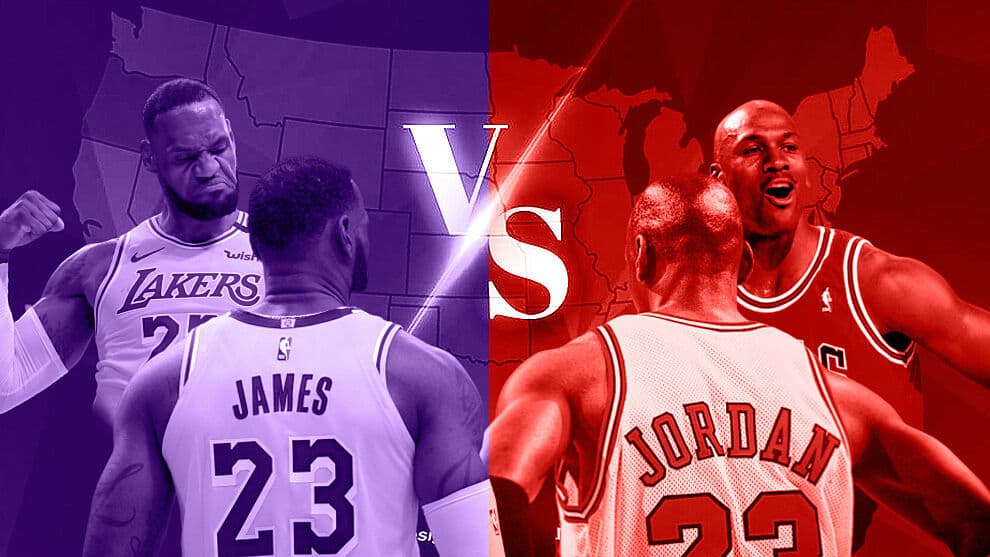 Montaje con LeBron James y Michael Jordan