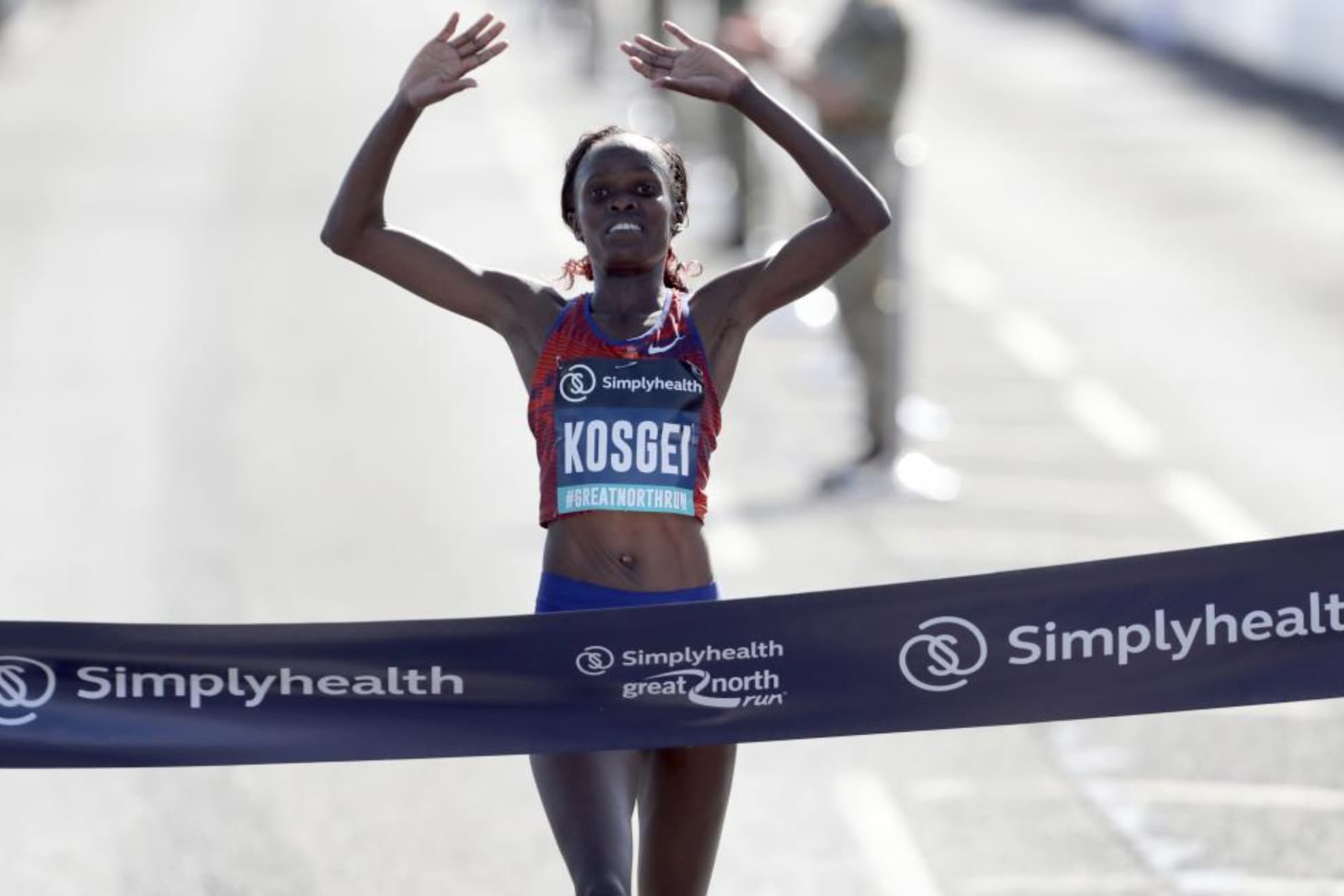 Brigid Kosgei, en el maratón de Chicago de 2019.