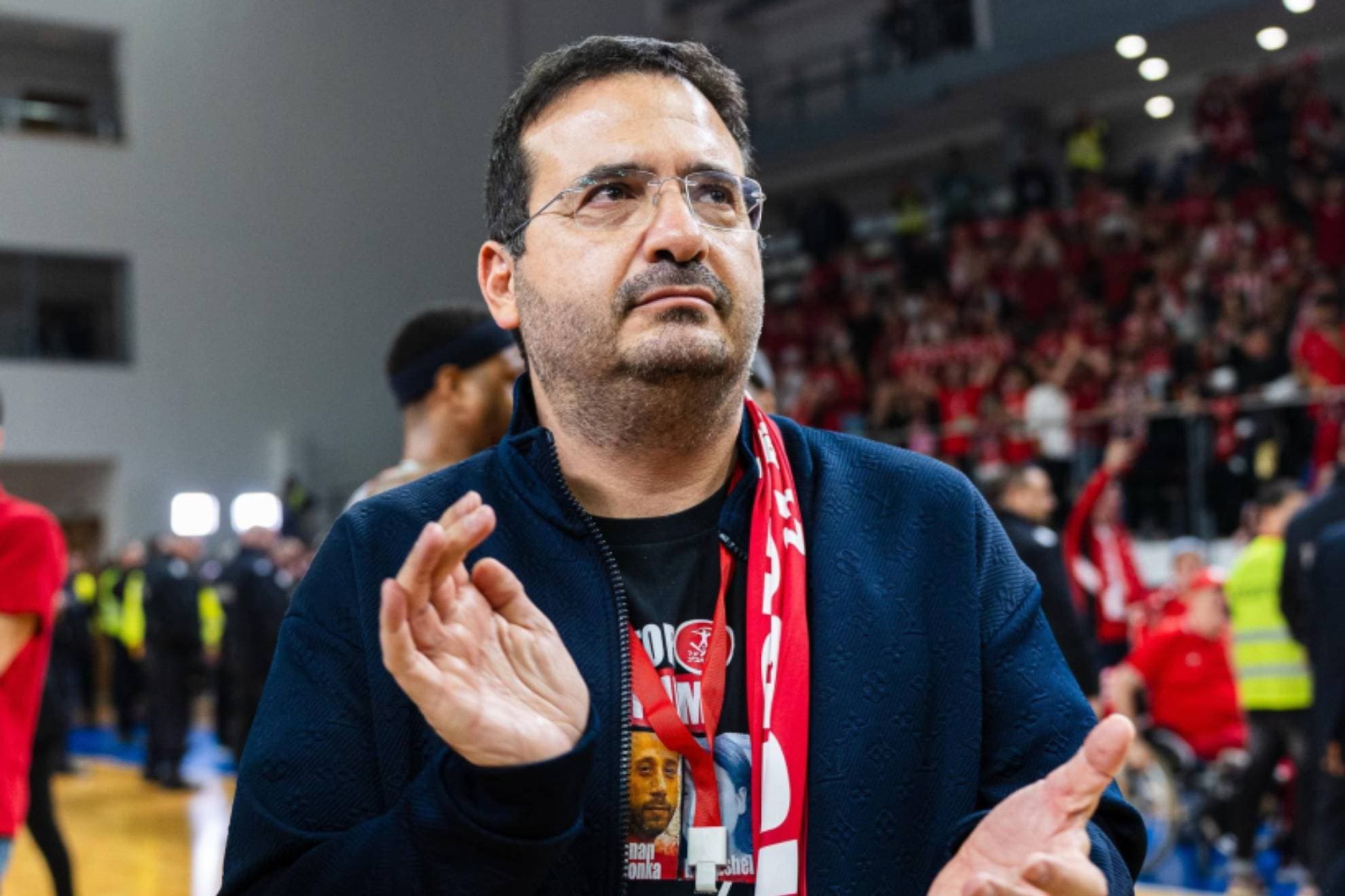Ofer Yannay, tras un partido del Hapoel Tel Aviv.