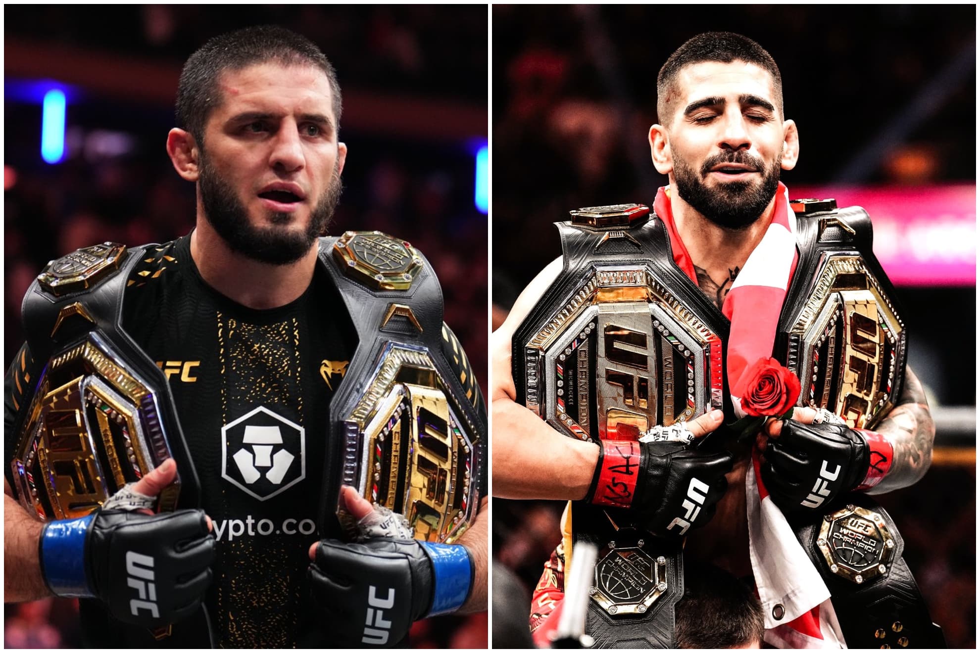 En el montaje, Islam Makhachev e Ilia Topuria.