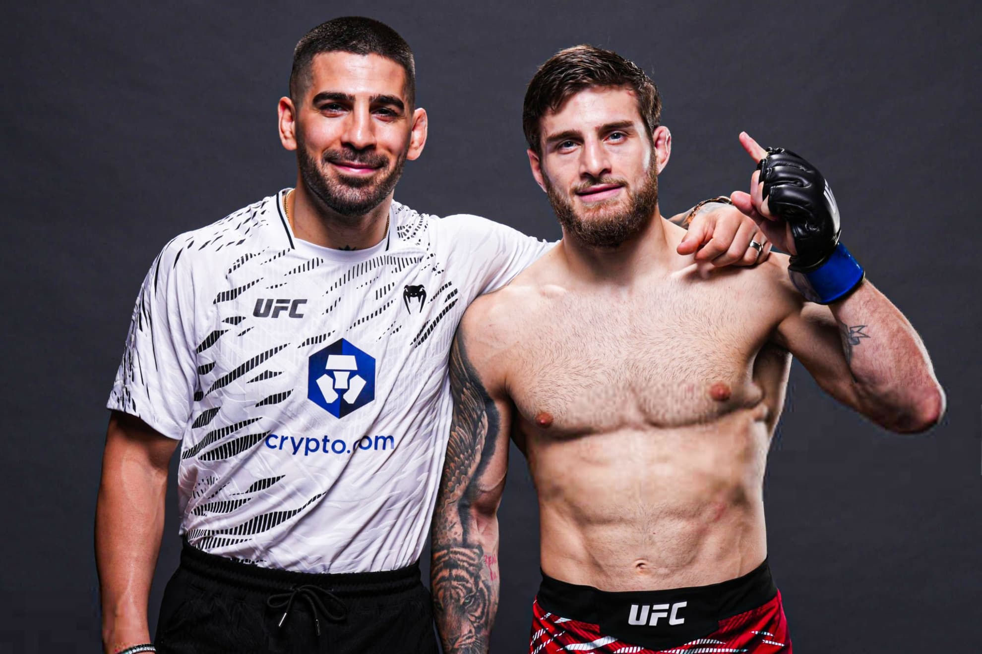 Ilia y Aleksandre Topuria, juntos en el pasado UFC 312.