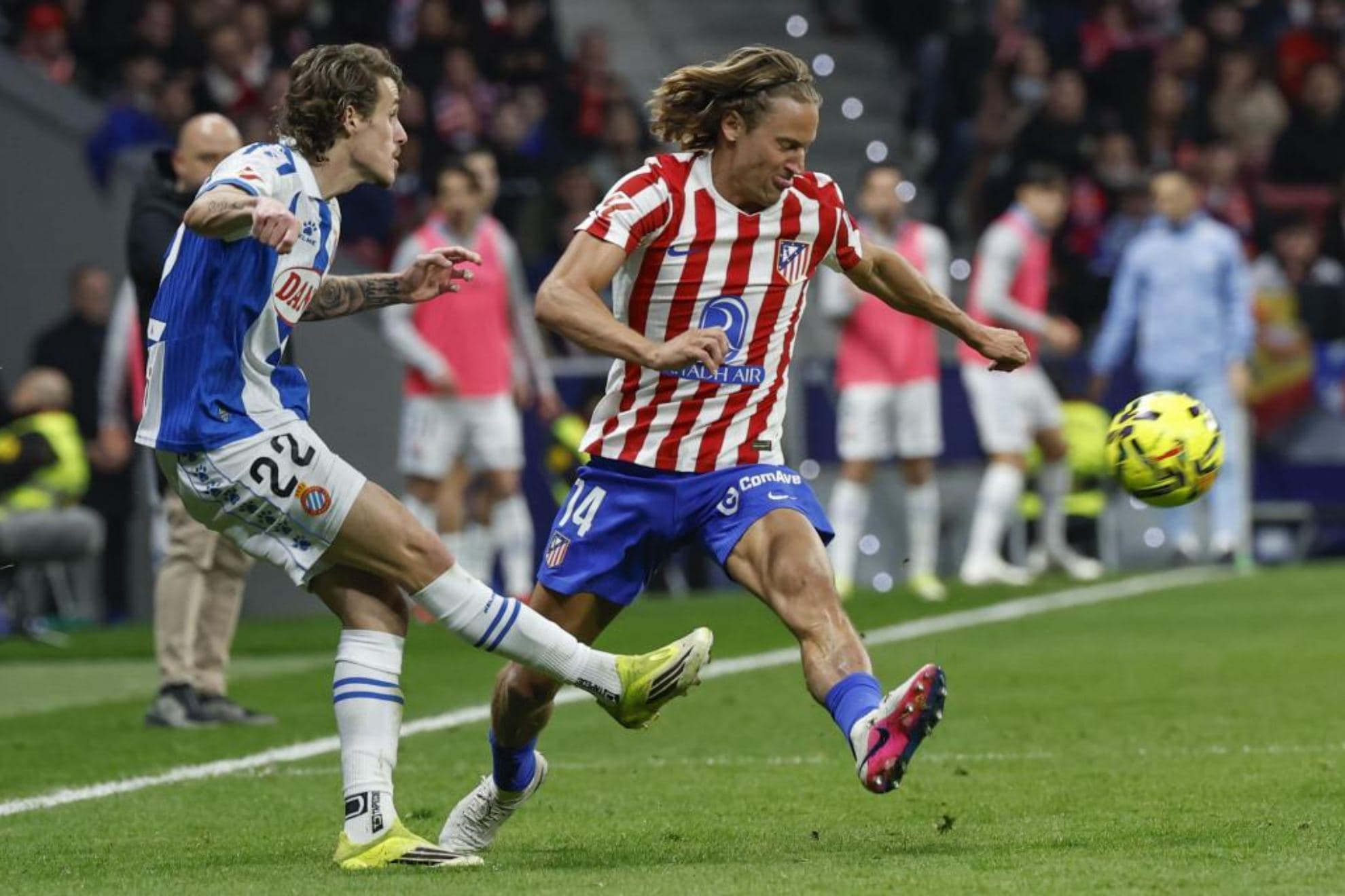 Llorente, ante el Espanyol.