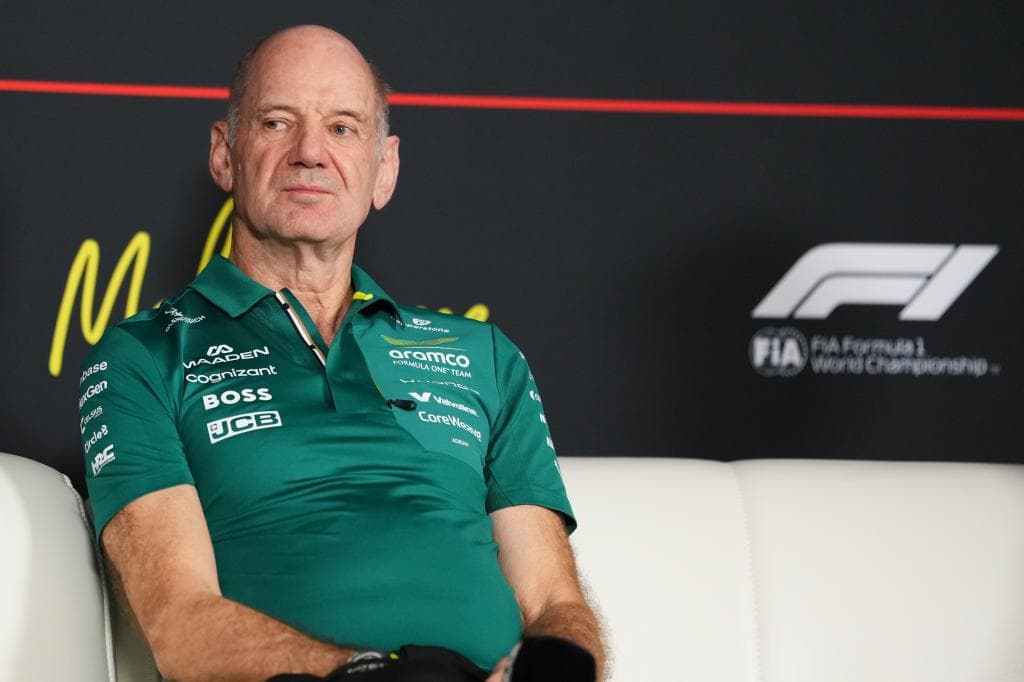 Adrian Newey, en la rueda de prensa de la FIA de directores de equipo.