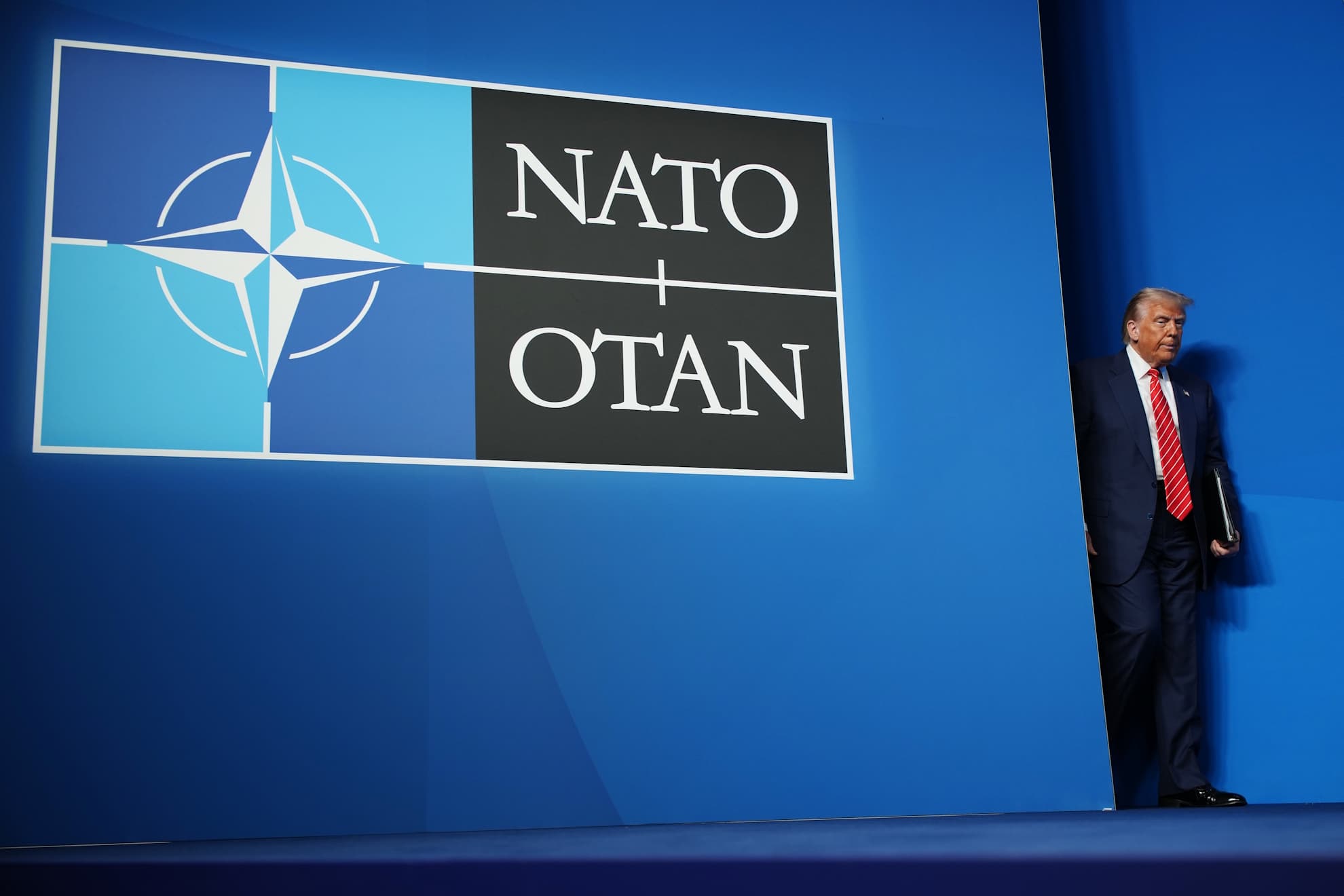 El presidente de Estados Unidos, Donald Trump, en un acto de la OTAN.