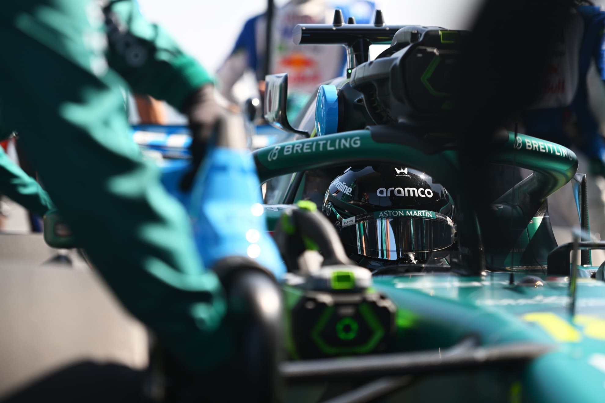 Stroll, dentro del Aston Martin.
