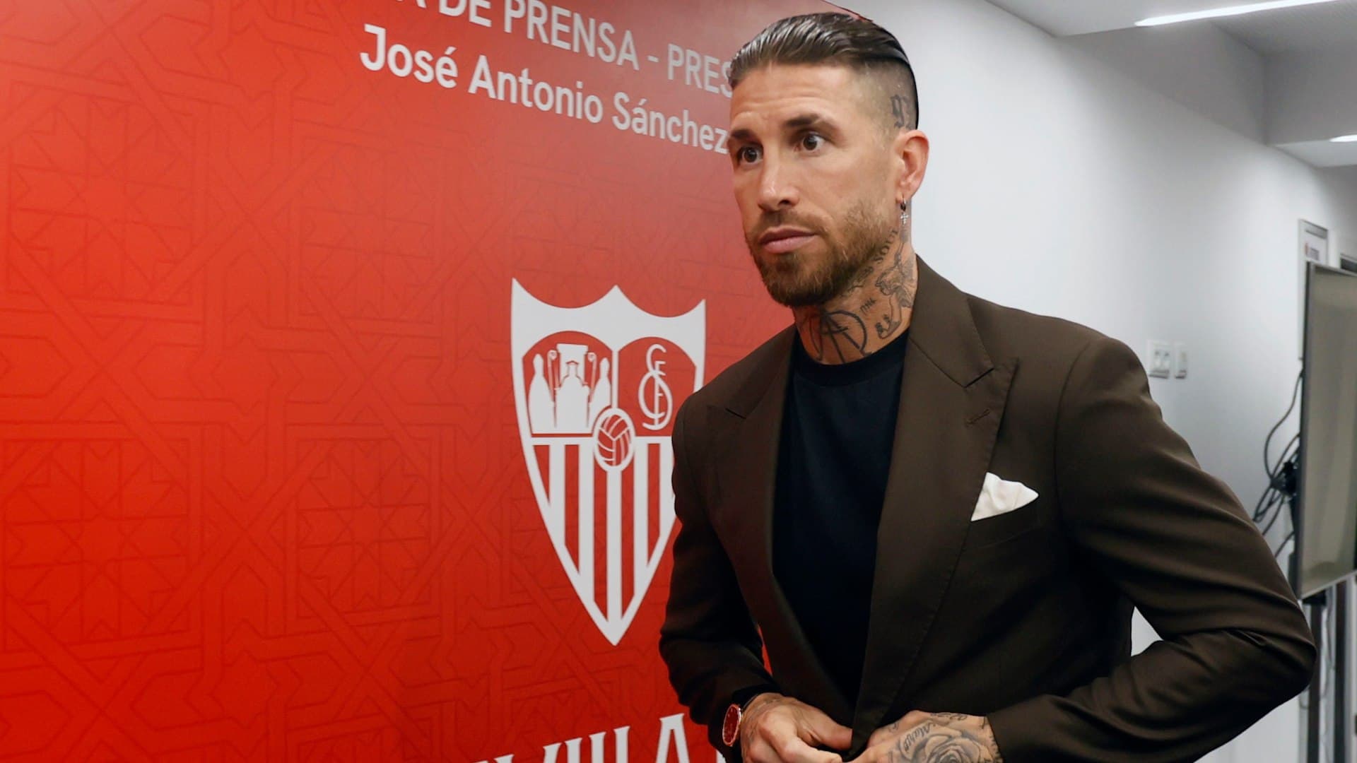 Sergio Ramos, el día de su presentación como jugador del Sevilla.