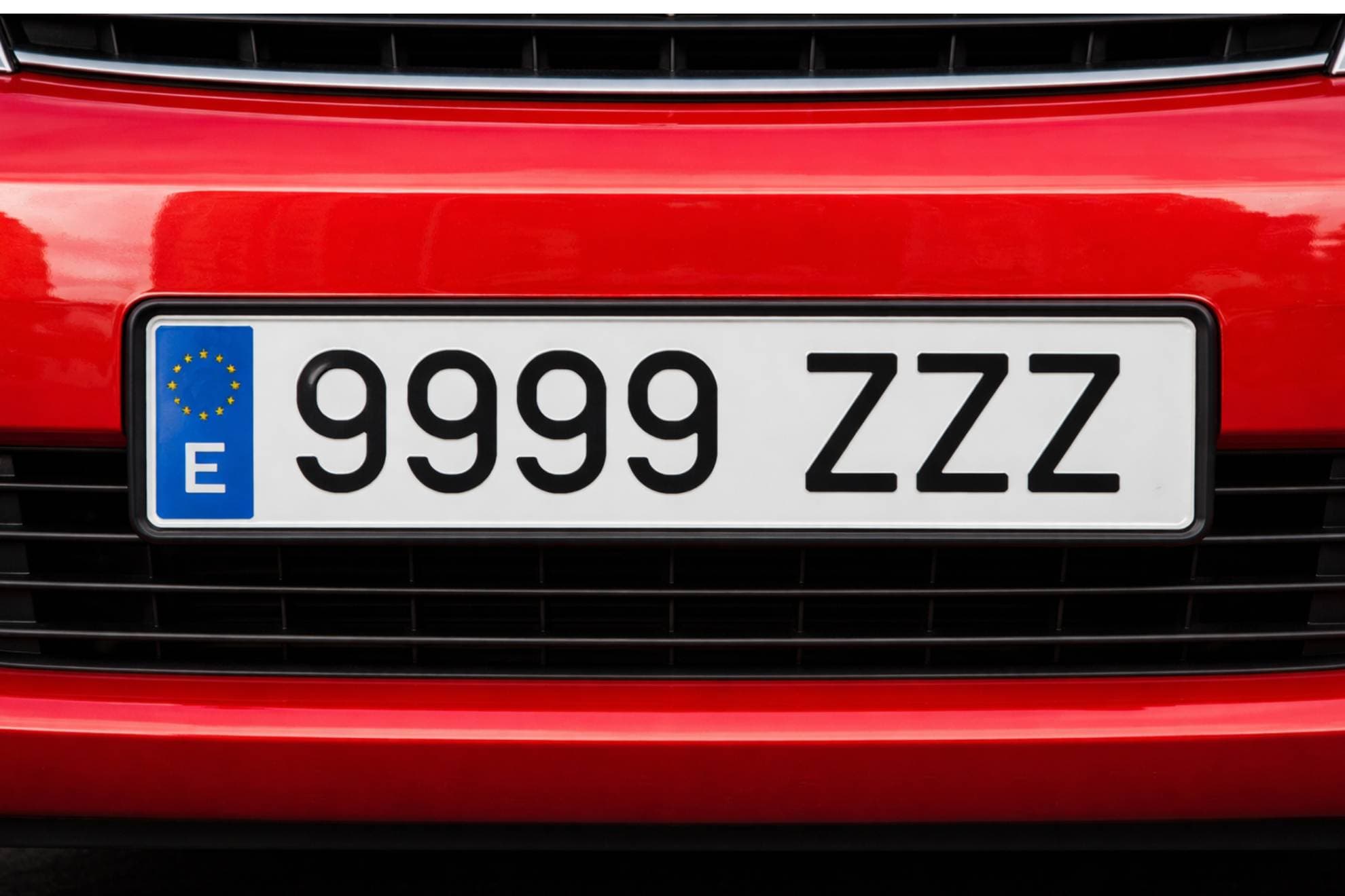 Última combinación disponible con el formato actual de matrículas en España.