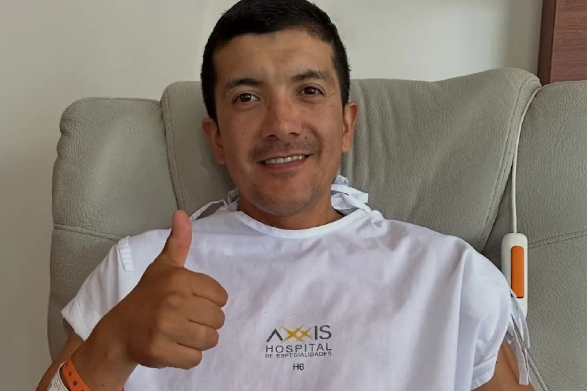 Carapaz, en el hospital.