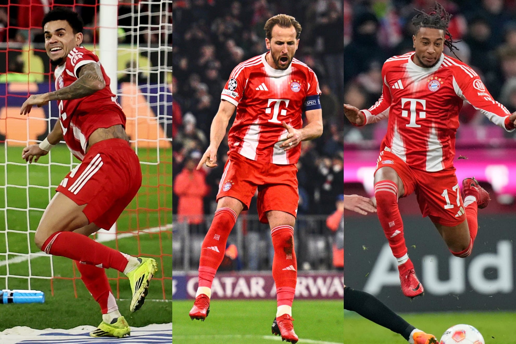 Luis Díaz, Harry Kane y Michael Olise