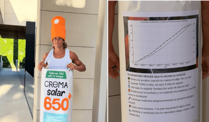 Así luce el jugador del Atleti para concienciar.