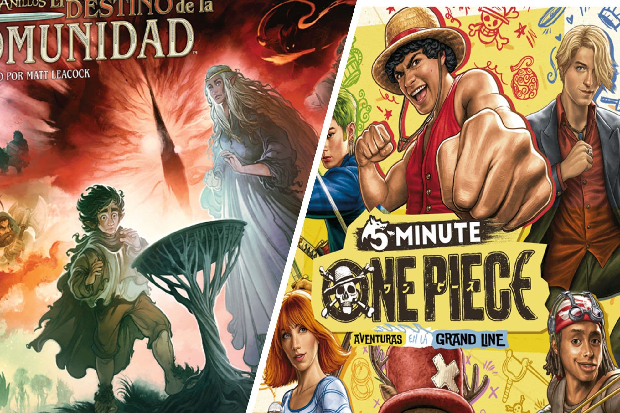El Señor de los Anillos: Destino de La Comunidad y 5 Minute One Piece.