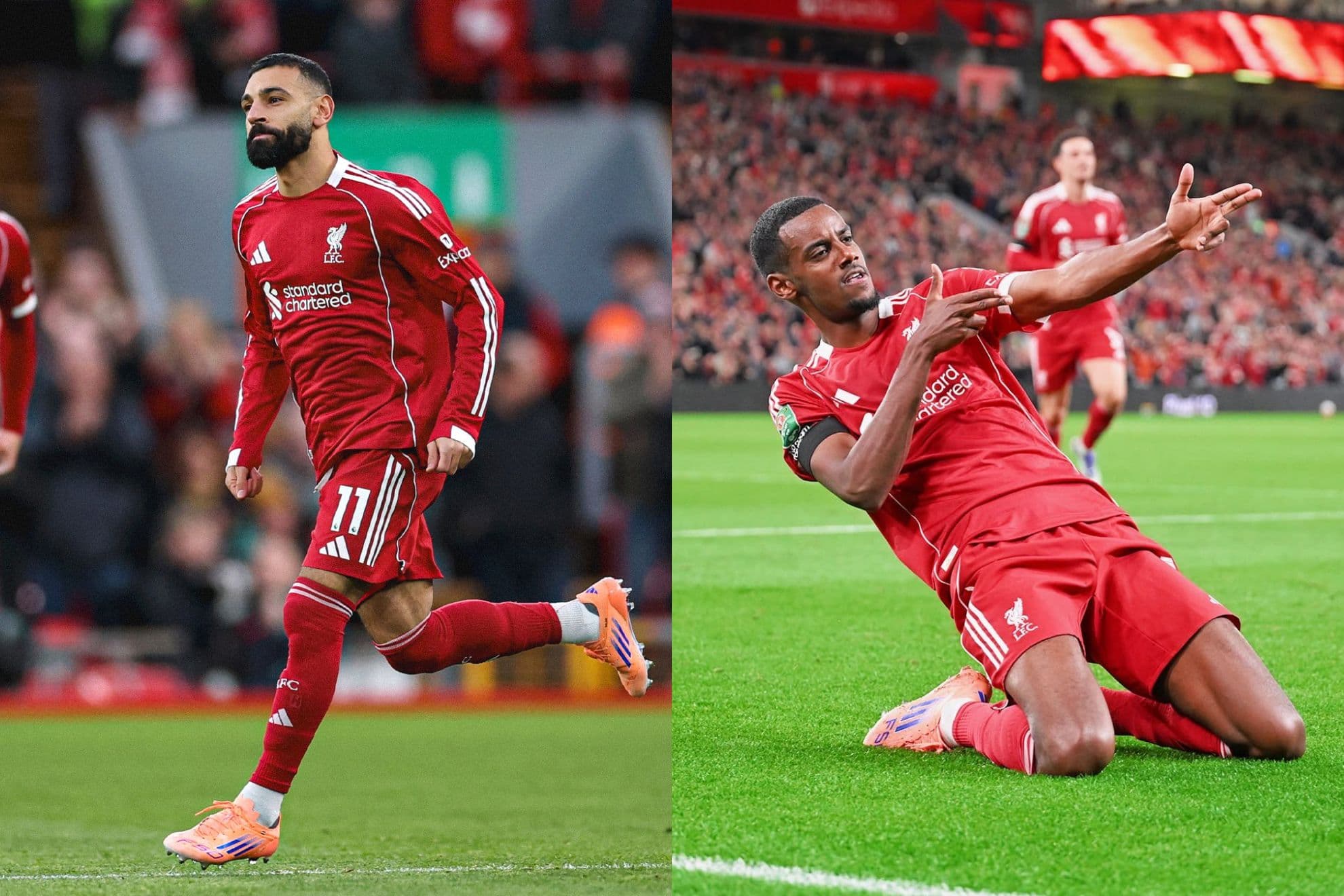 Mohamed Salah y Aleksander Isak