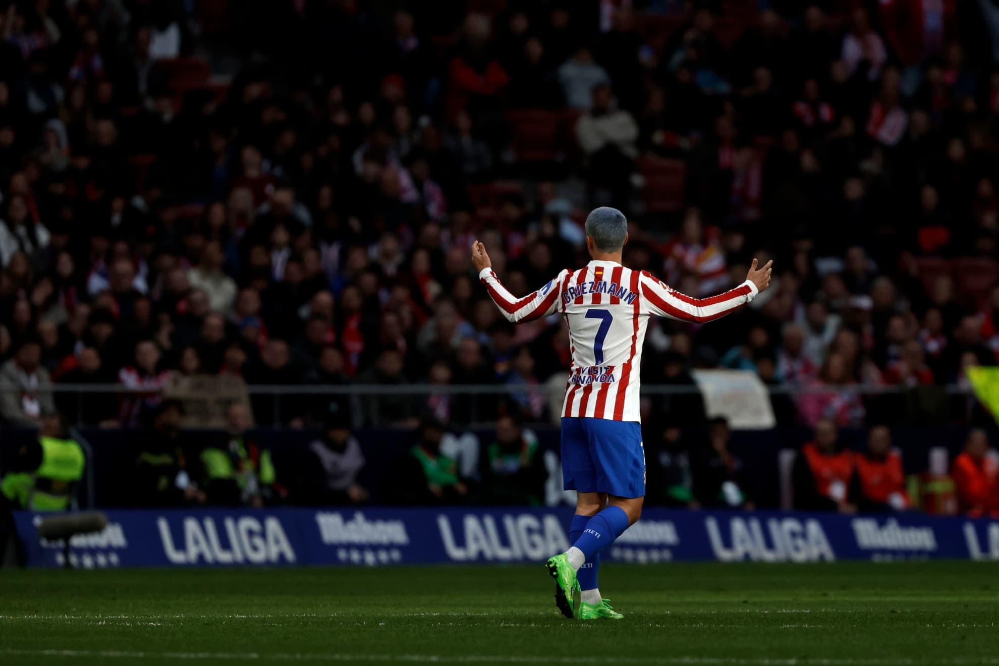 Griezmann, en un partido en el Metropolitano.