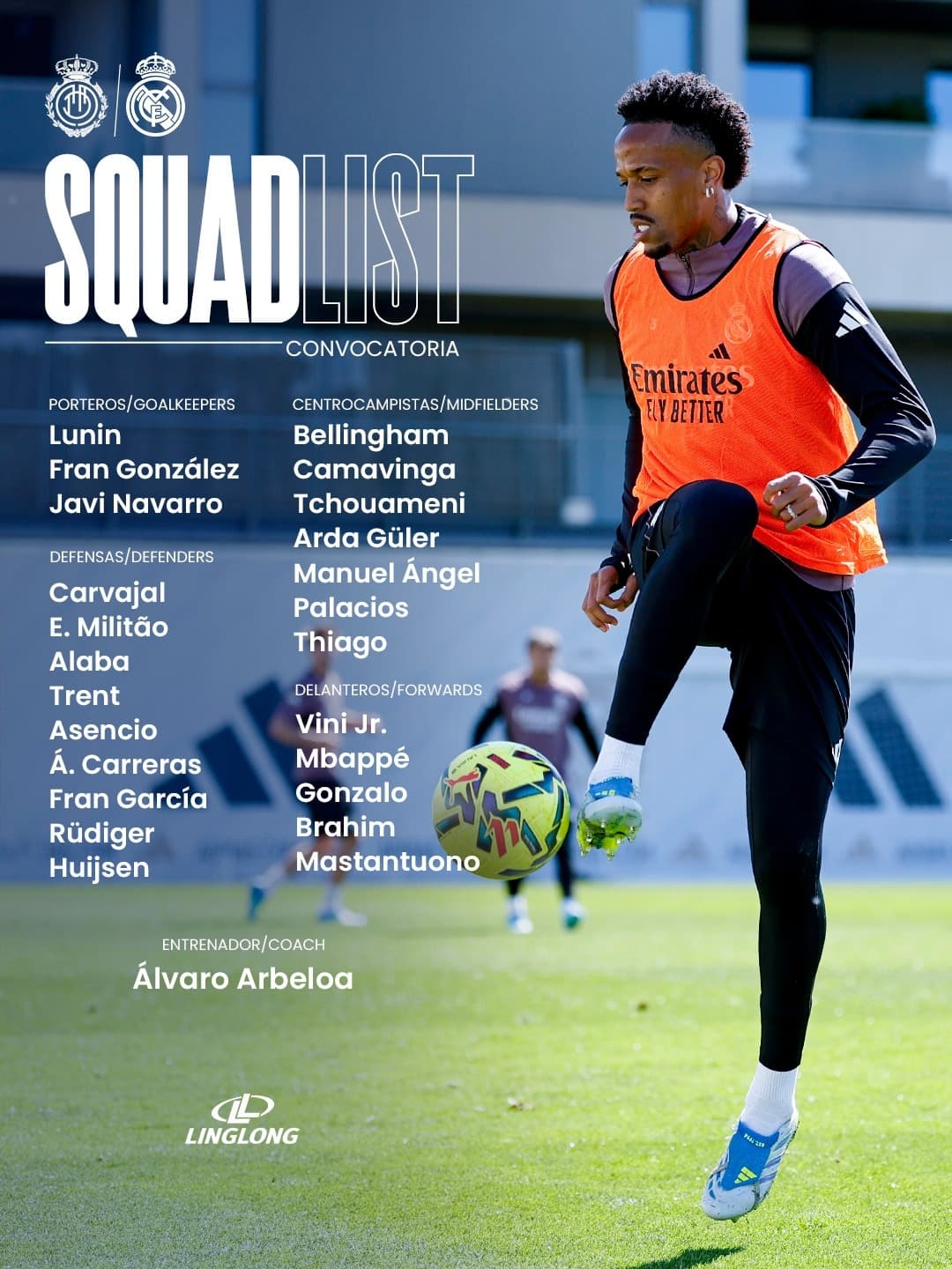 Convocatoria del Madrid para la jornada 30 de LaLiga.