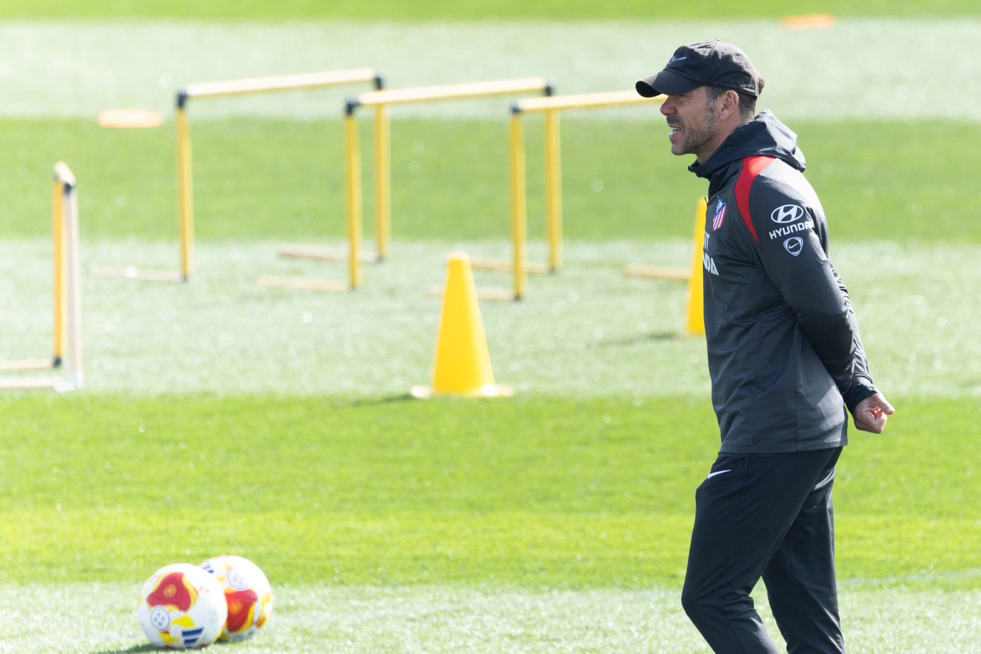 Simeone, durante un entrenamiento.
