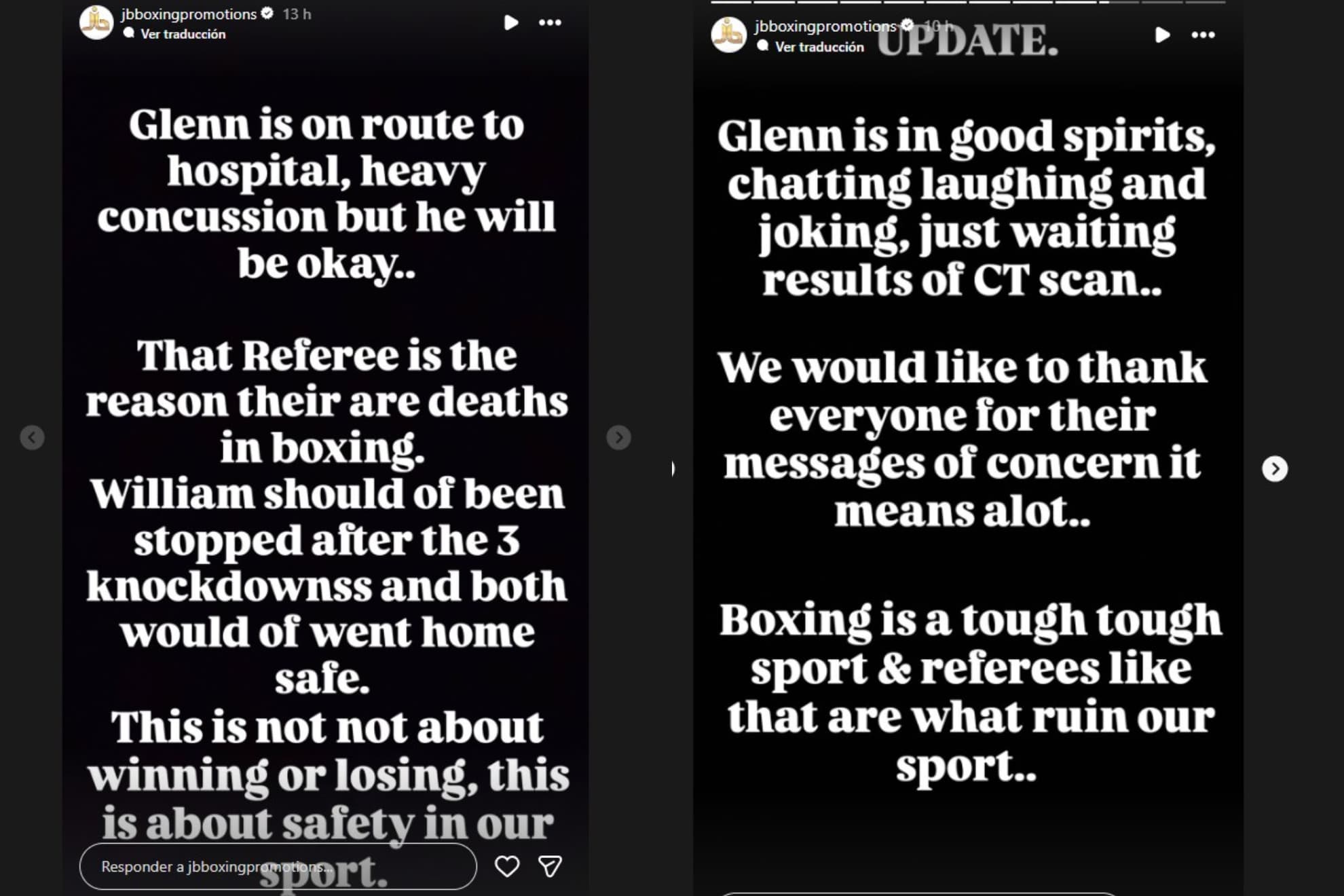 El mensaje del promotor