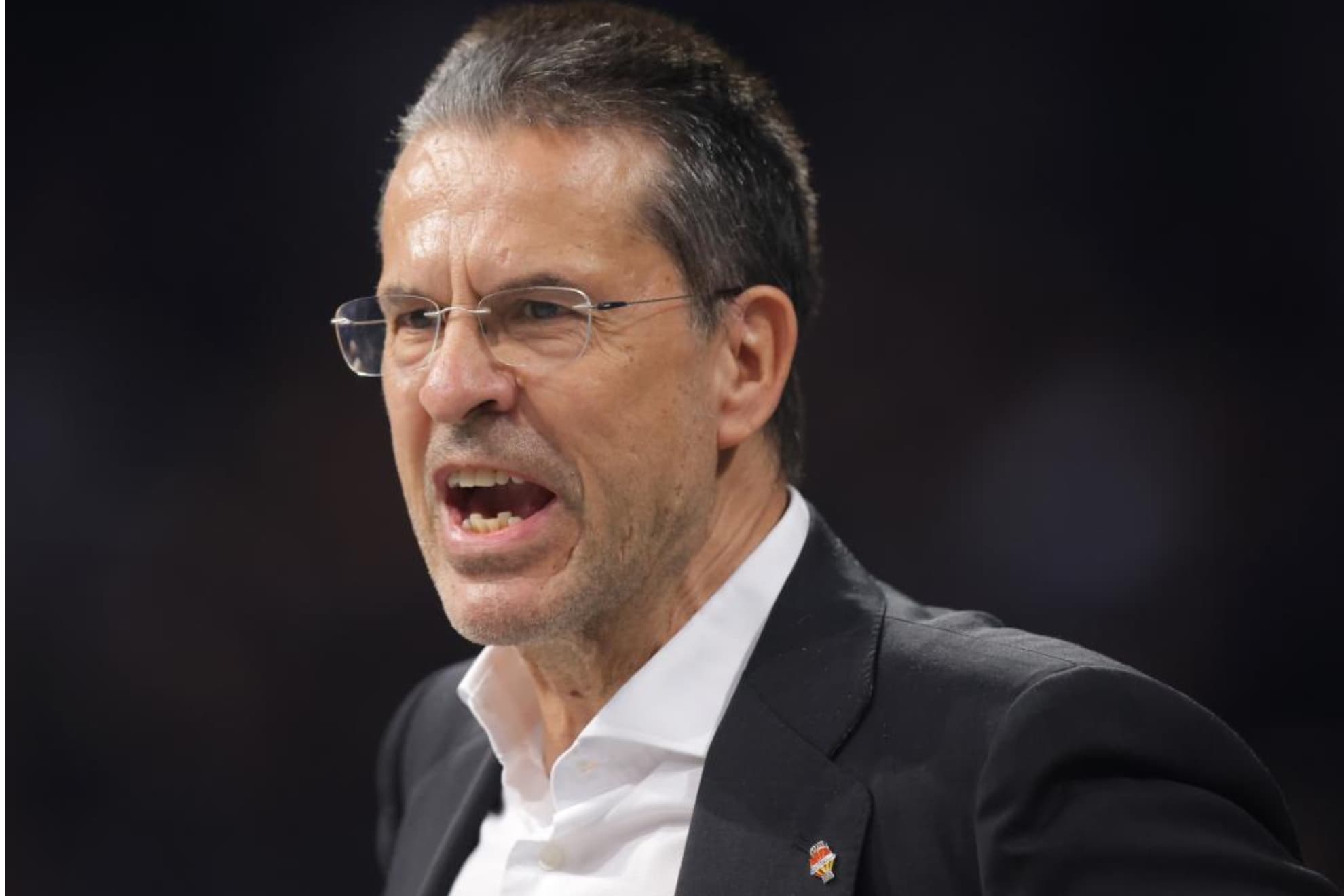 Pedro Martinez reacciona durante un partido de la Euroliga.