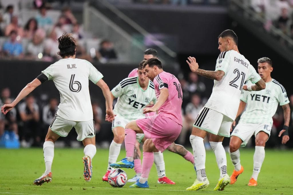 Messi durante el partido.