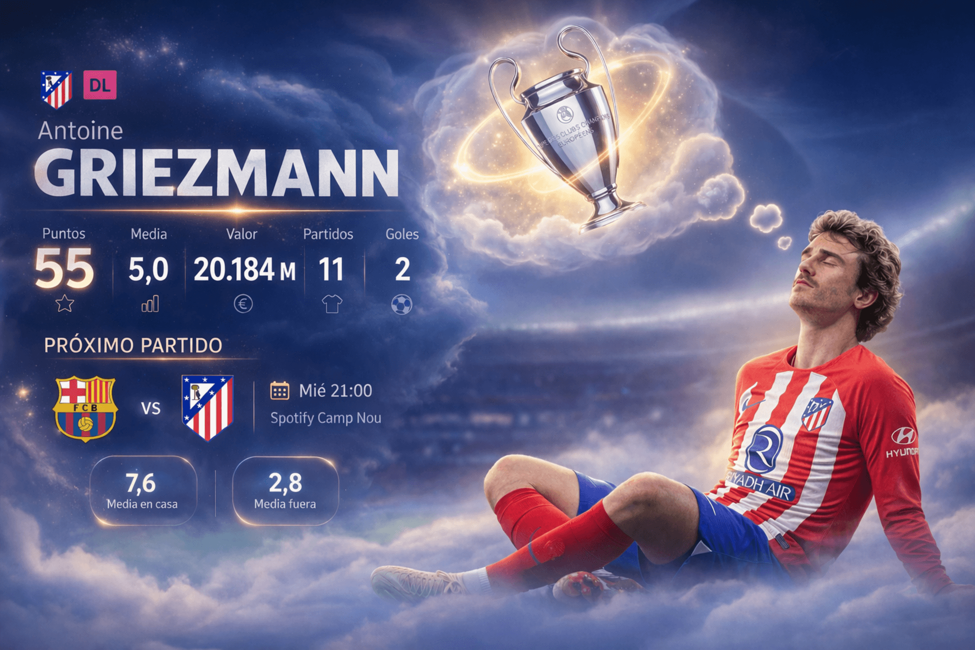 Griezmann es un auténtico chollazo en LaLiga y en la Champions.