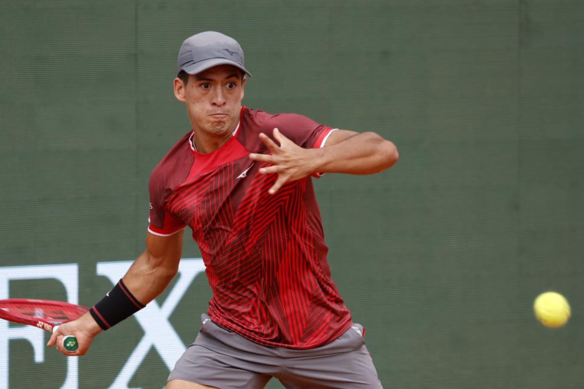 Sebastián Báez, en su partido ante Wawrinka.