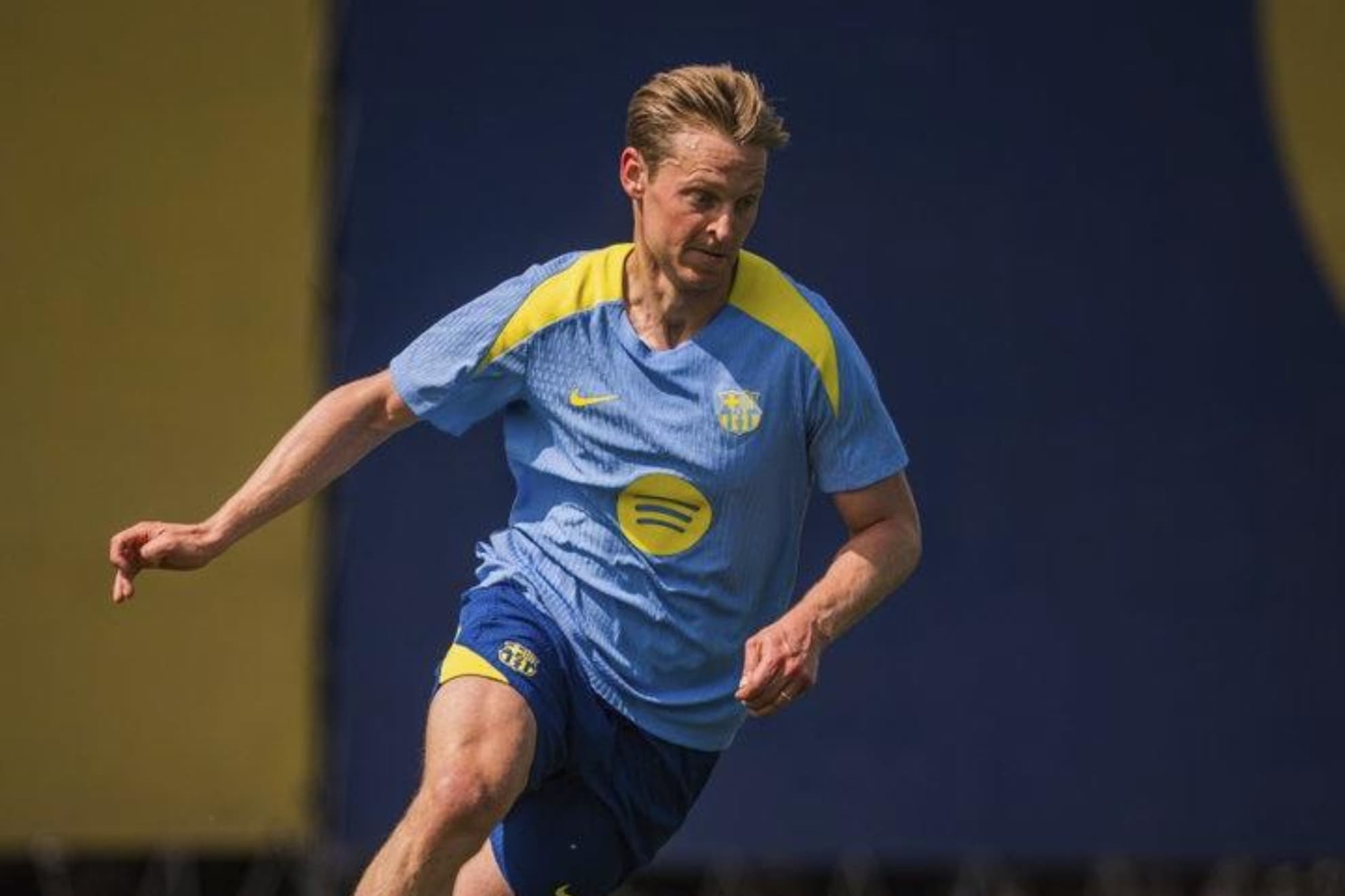 De Jong, en un entrenamiento.