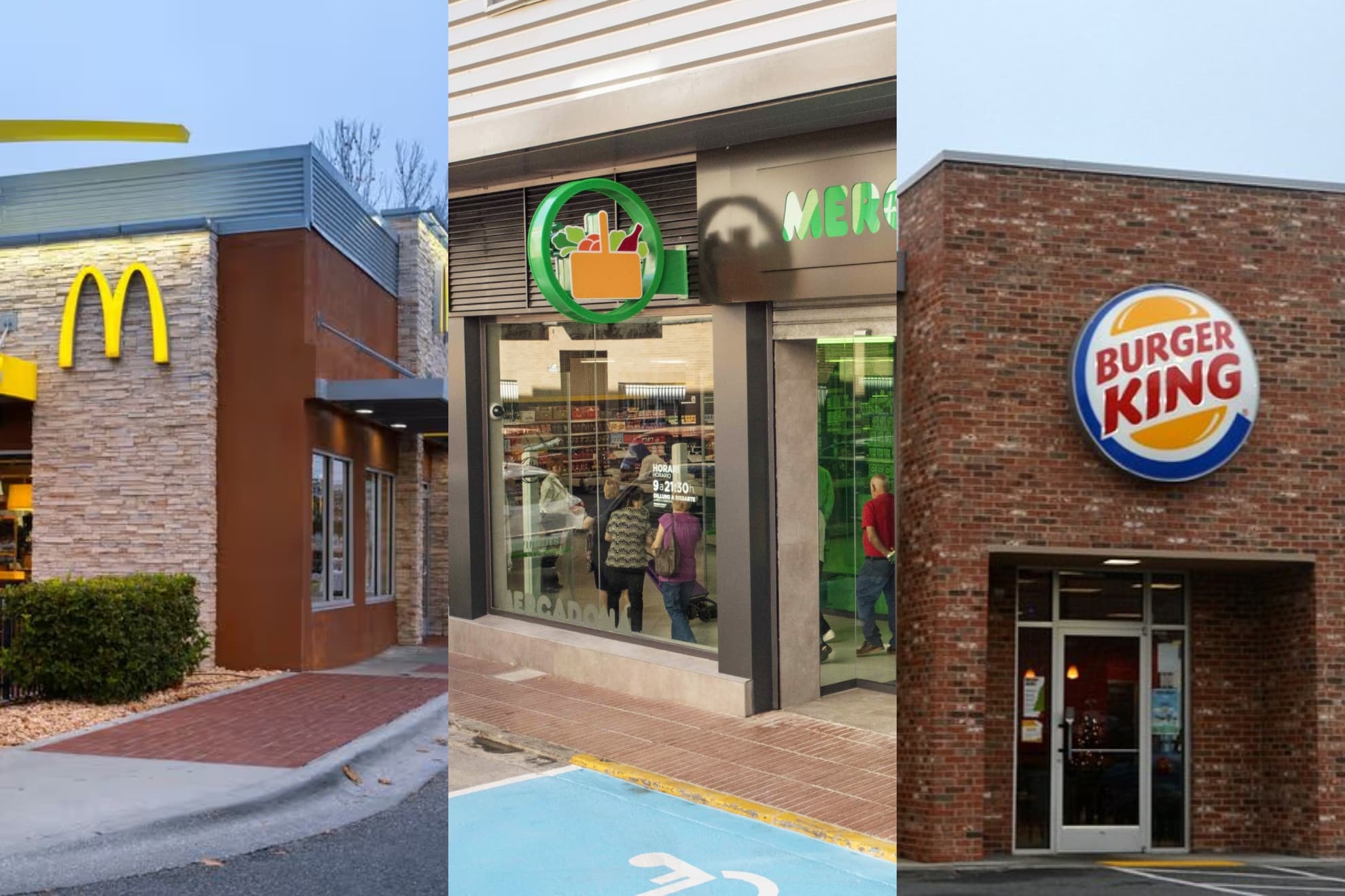 McDonald's, Mercadona y Burger King.