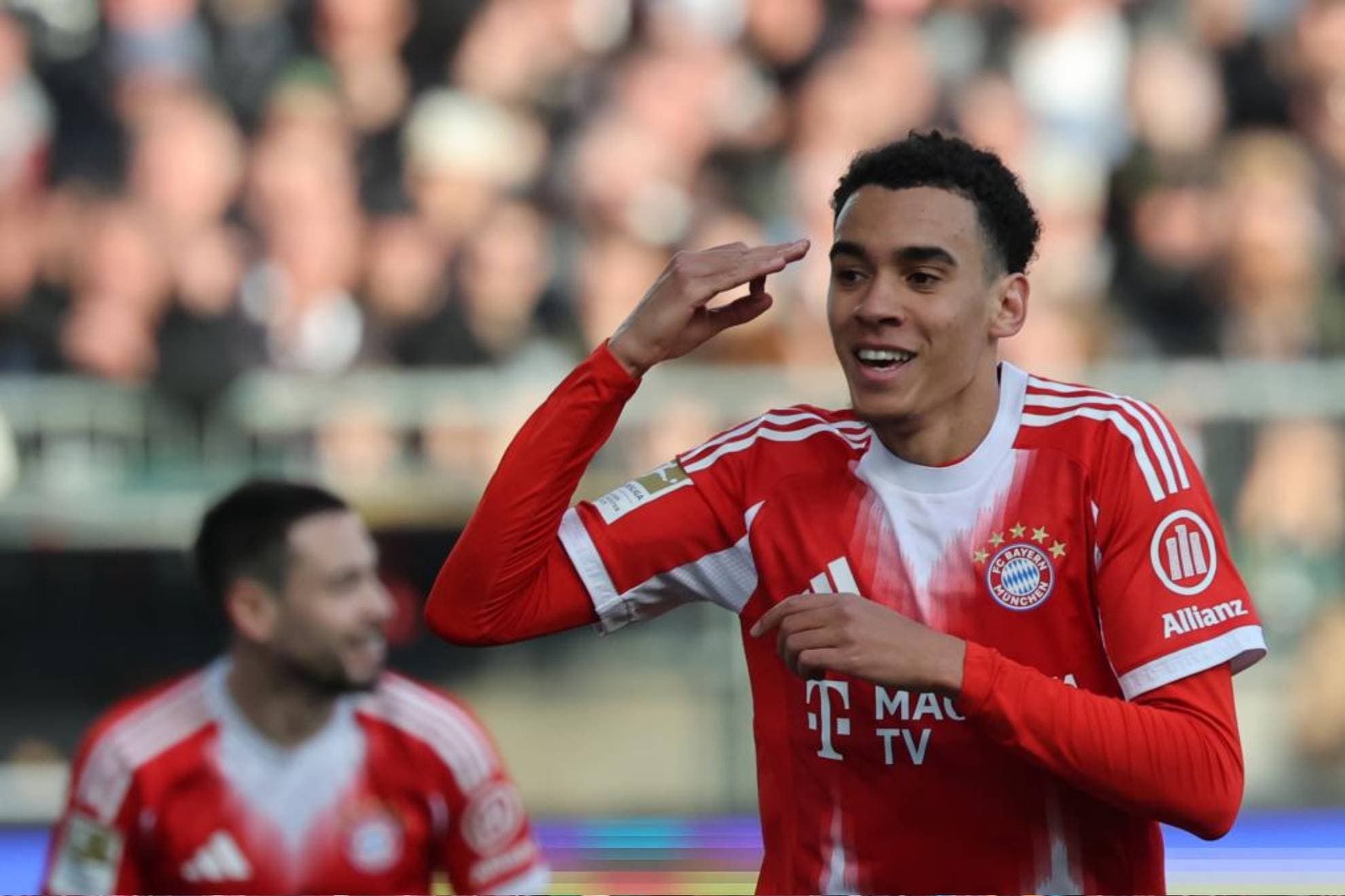 Musiala celebra su gol frente al St. Pauli