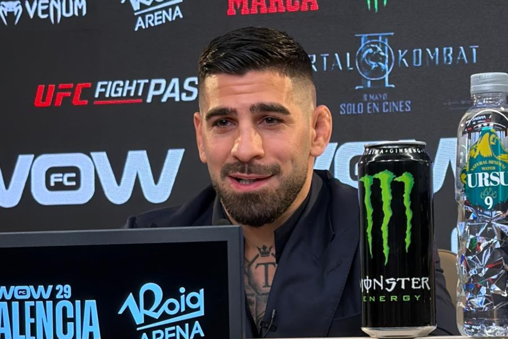 Ilia Topuria, en la rueda de prensa de WOW 29.