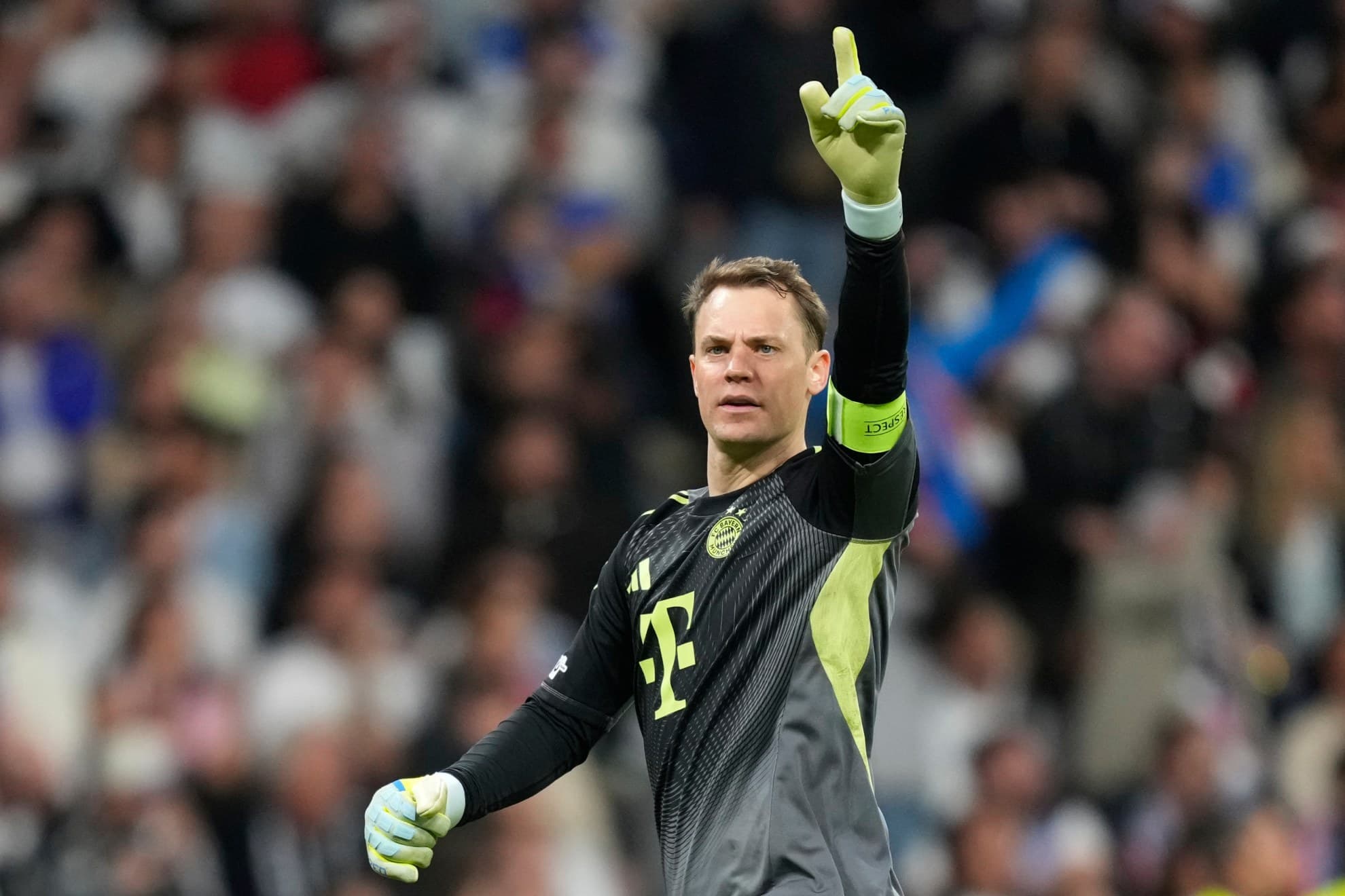 Manuel Neuer, durante el partido de la semana pasada en el Bernabéu.