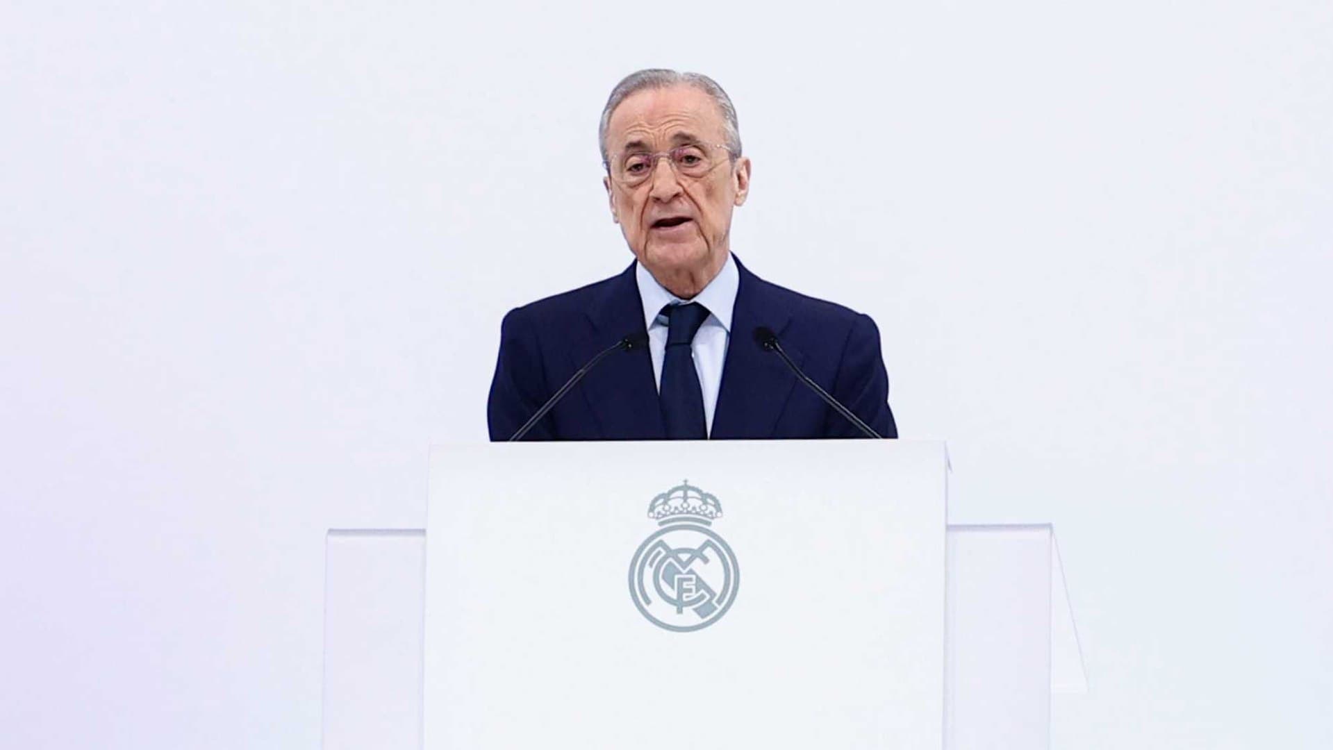 Florentino Pérez, durante un acto del Madrid.