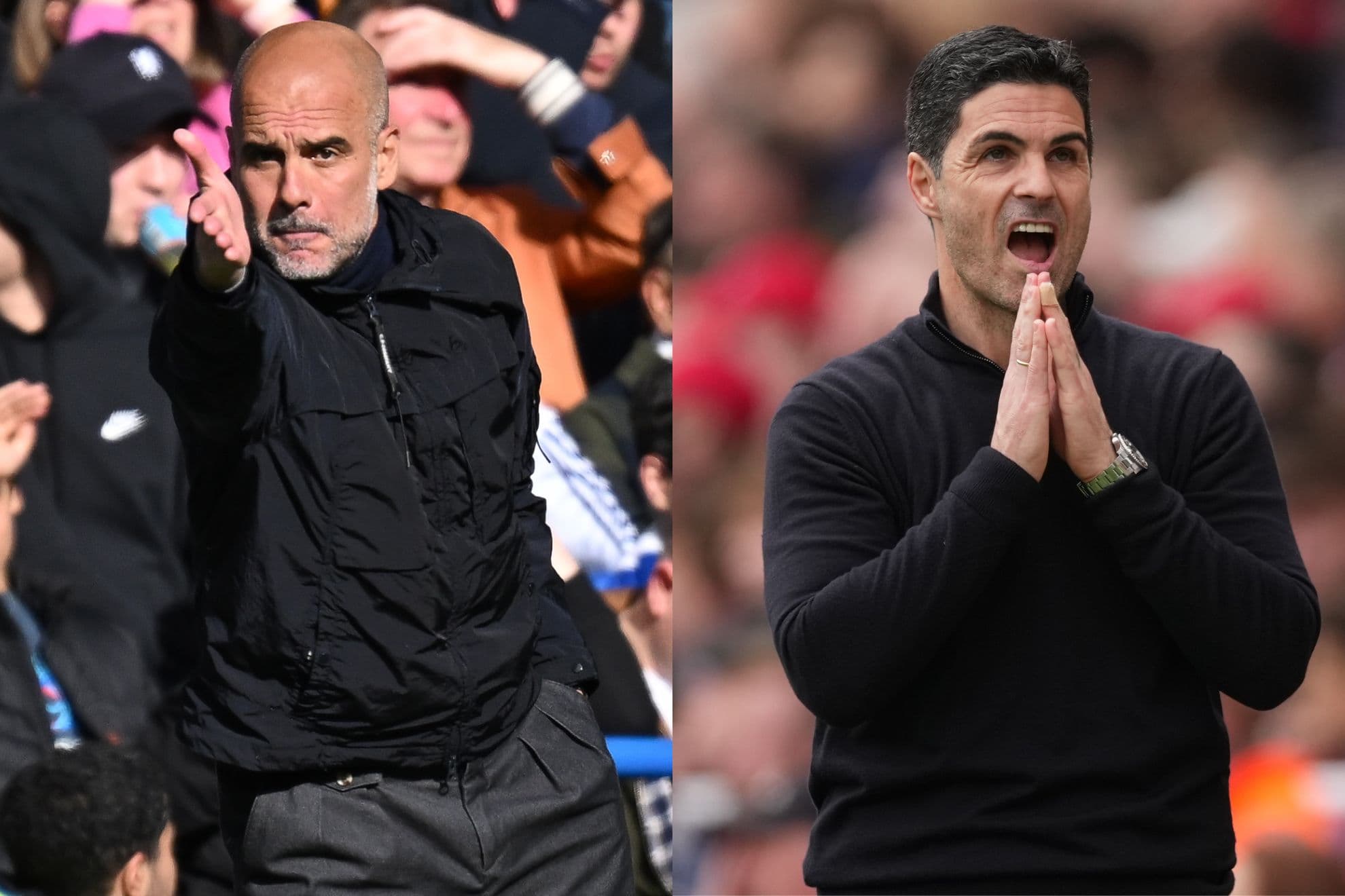 Pep Guardiola y Mikel Arteta