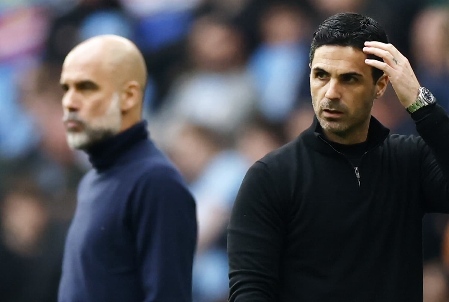 Pep Guardiola y Mikel Arteta