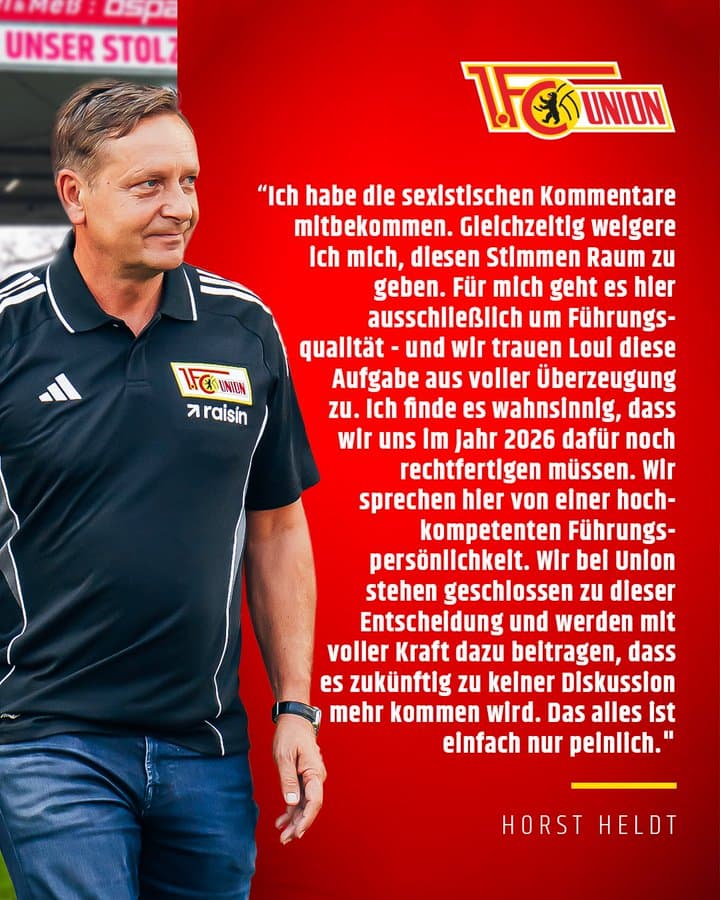 Horst Held, responsable del Unión Berlín.