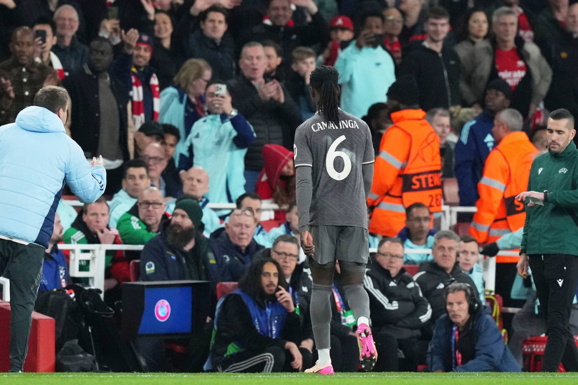 Camavinga, expulsado ante el Arsenal.
