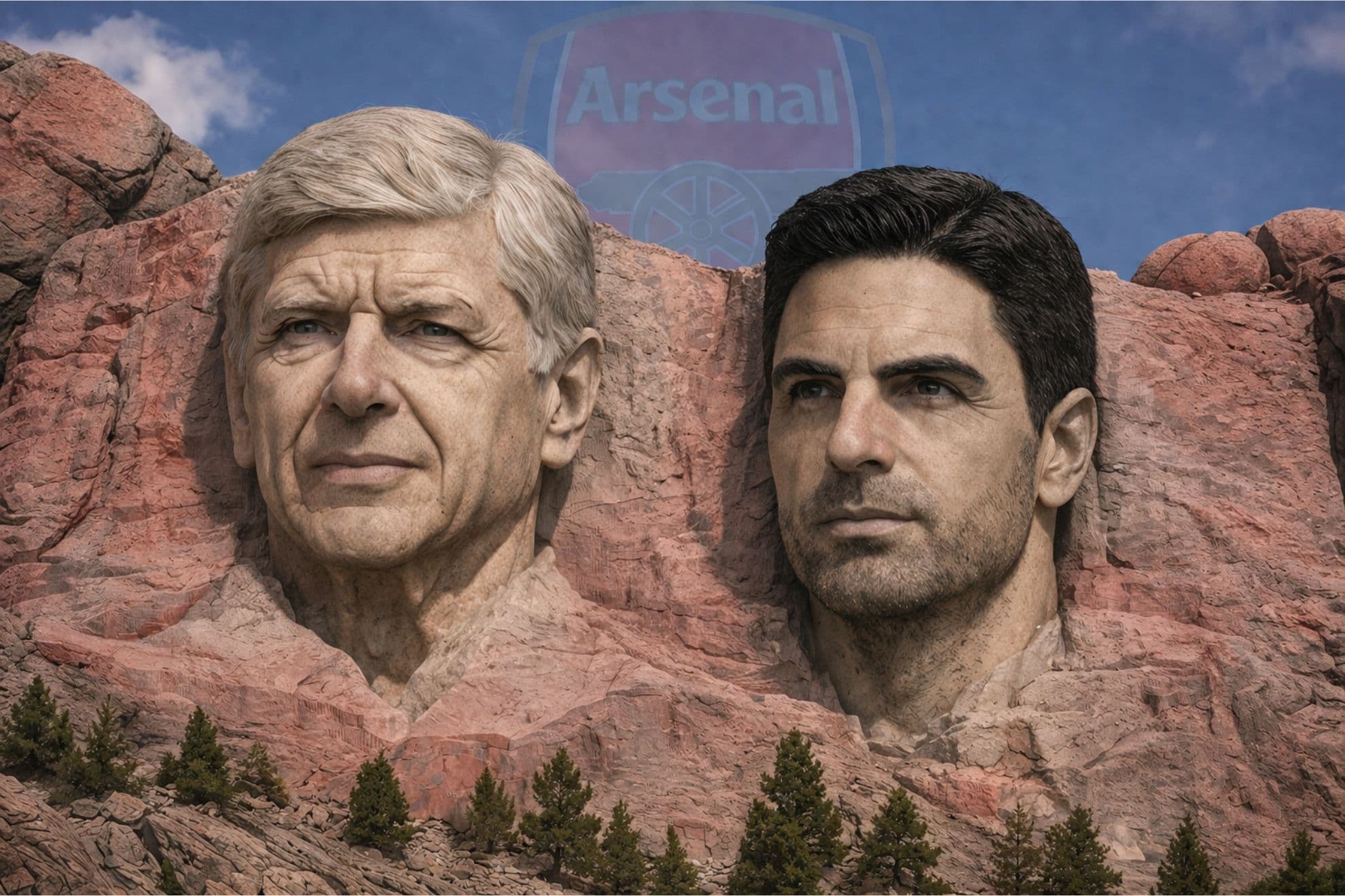 Arséne Wenger y Mikel Arteta