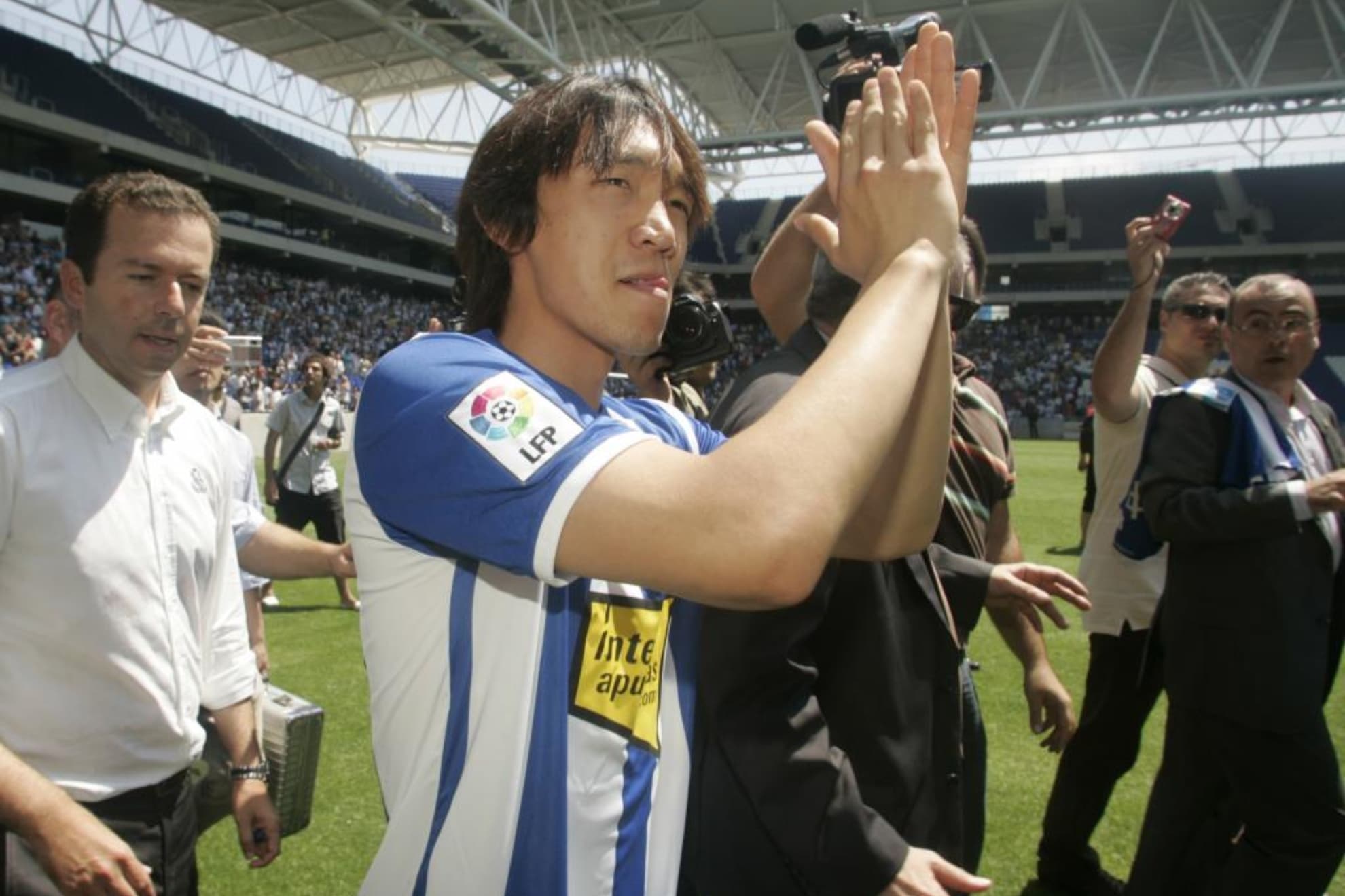 Nakamura, en su presentación con el Espanyol.