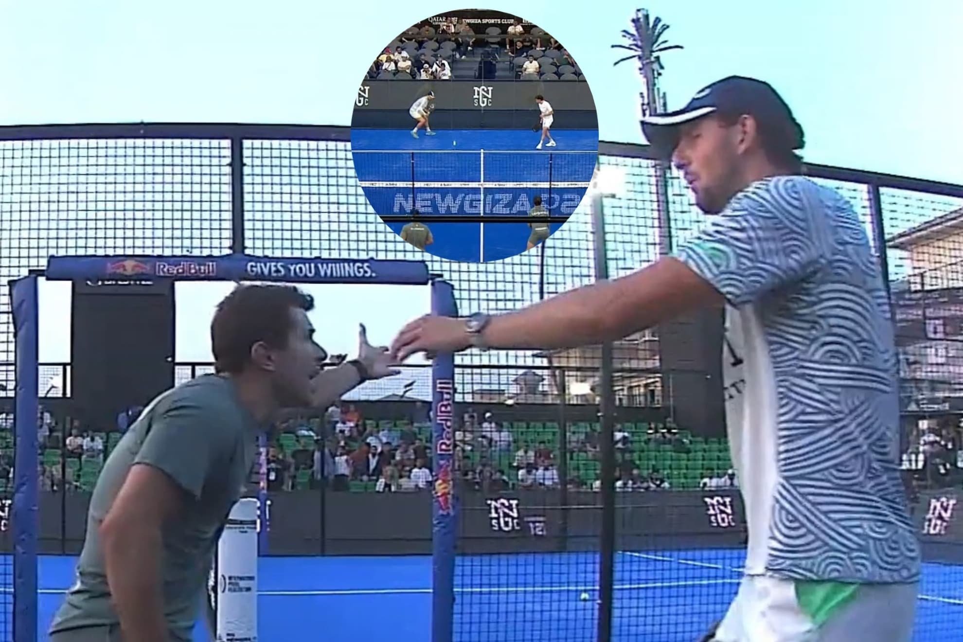 Momento de la discusión de Yanguas y Bergamini.