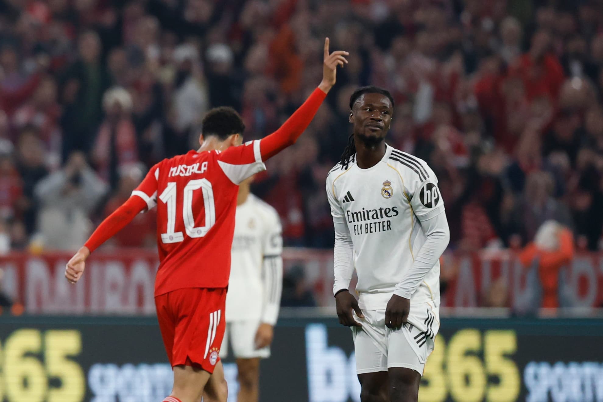 Camavinga, tras ser expulsado ante el Bayern.