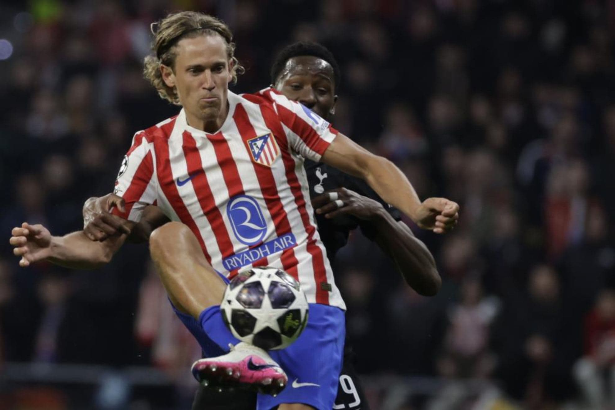 Llorente, en un partido del Atlético.