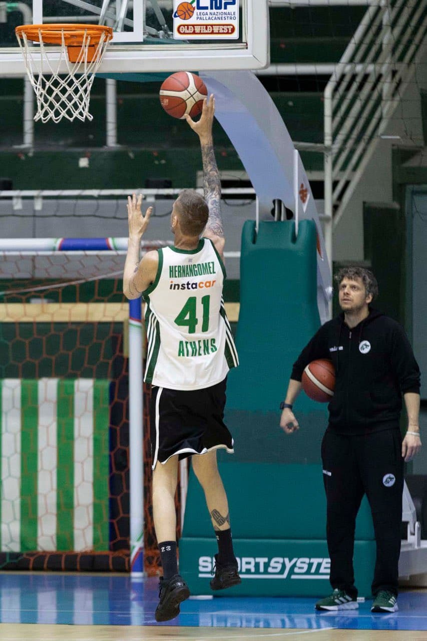 Achille Polonara, durante uno de sus entrenamientos.