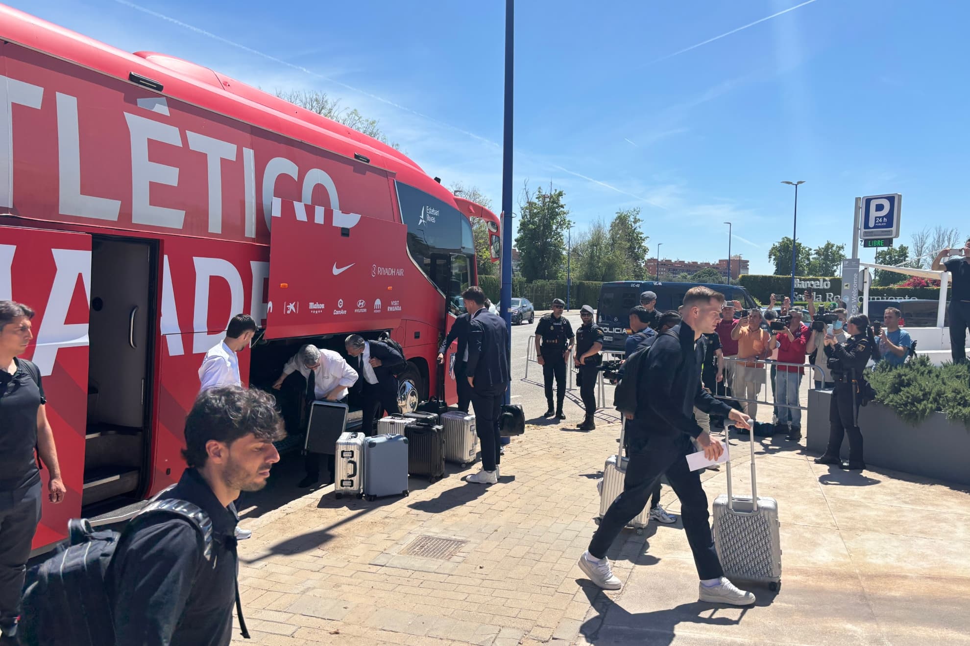 El bus del Atlético.