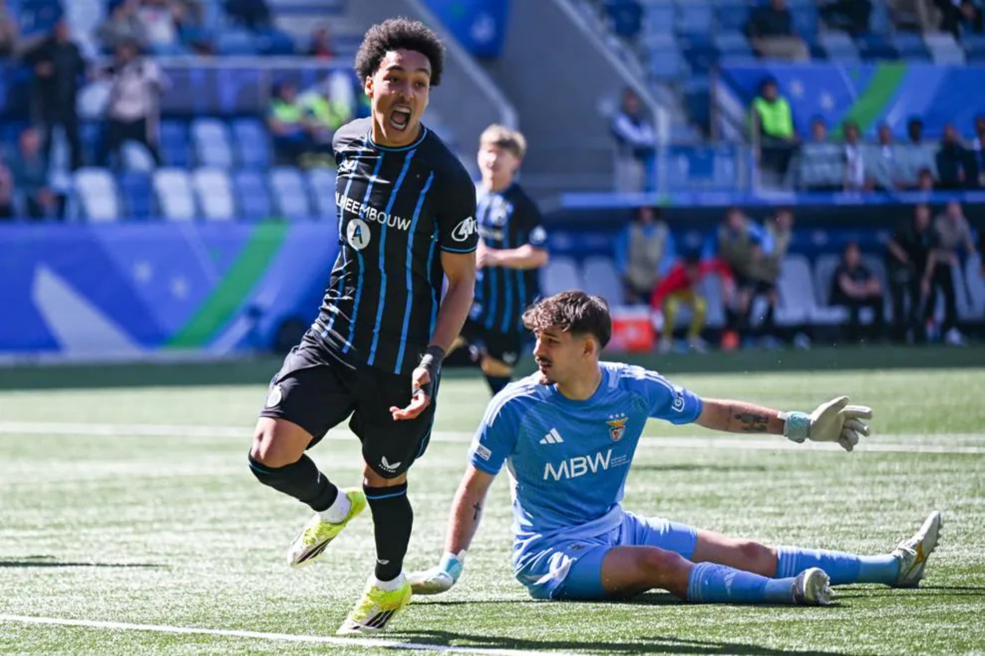 García tras marcar el 0-2.