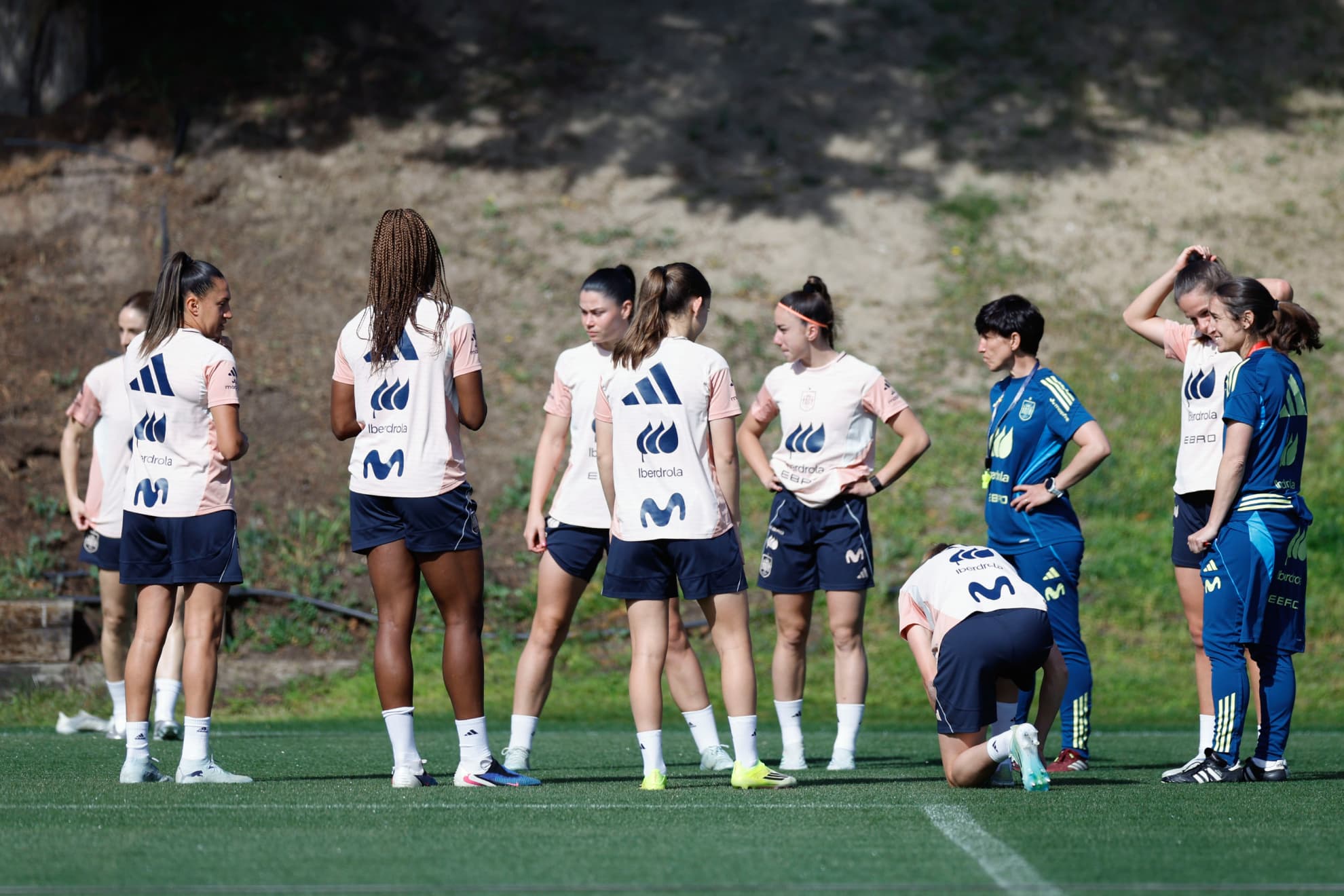 Entrenamiento de la selección española en la Ciudad del Fútbol de Las Rozas
