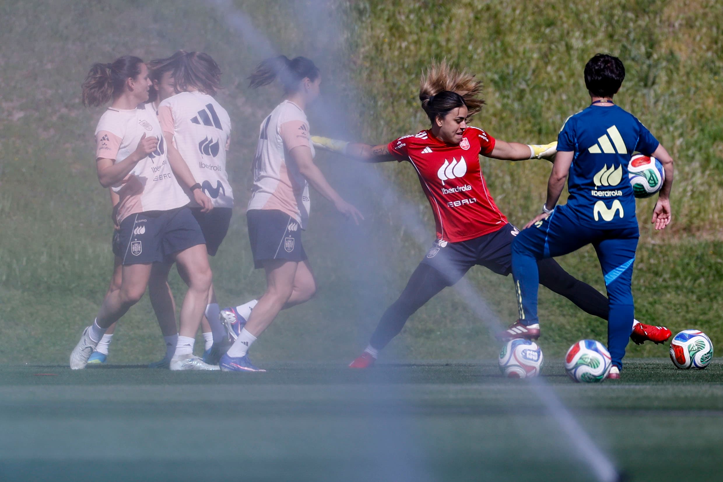 Entrenamiento de la selección española en la Ciudad del Fútbol de Las Rozas