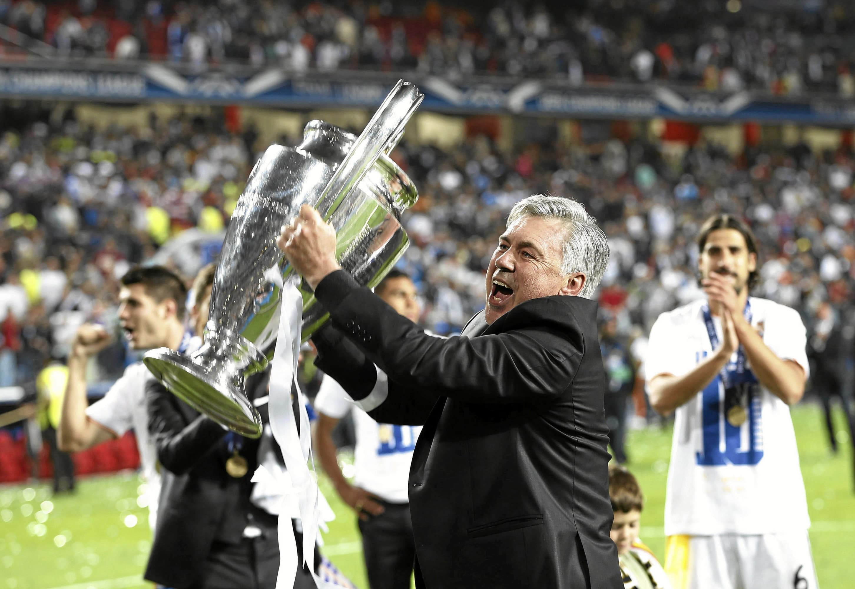 Ancelotti celebrando la Champions de 2014.
