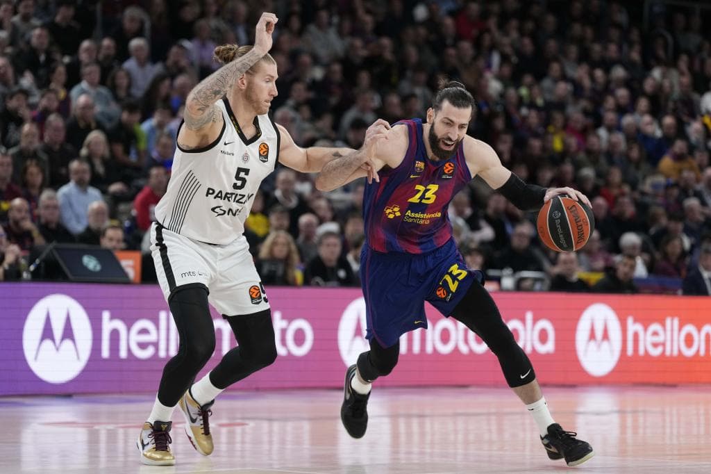 Shengelia, durante un partido de esta temporada con el Barça.